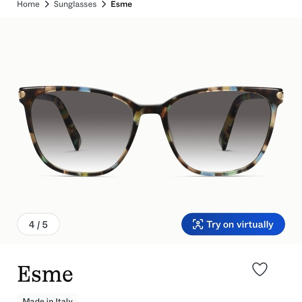 Warby Parker Women's Esme  Black and Green sunglasses